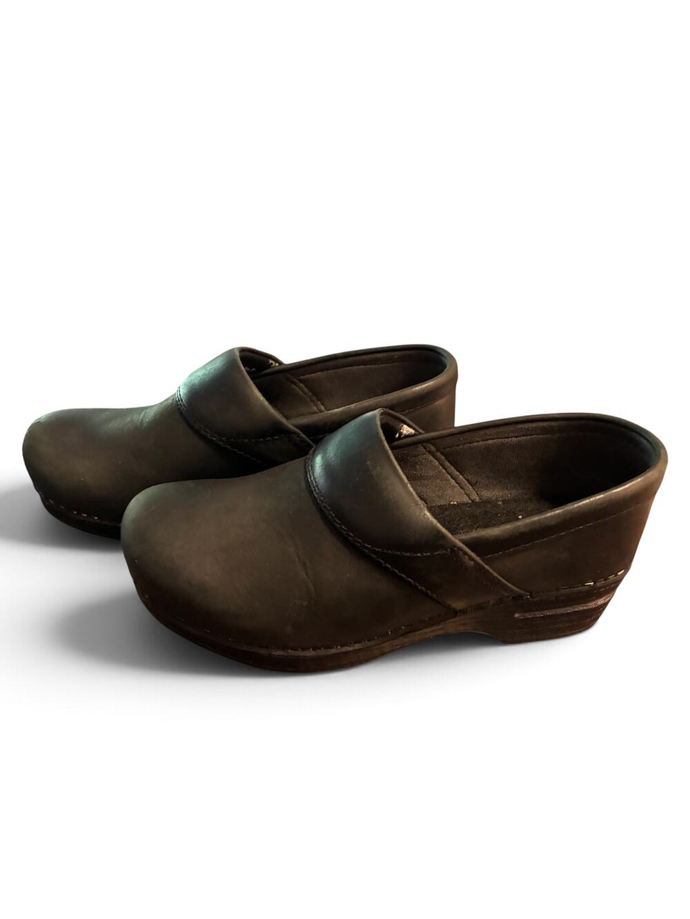 Dansko Professional XP Black Oiled Leather Clogs Slip Resistant Removable Sole